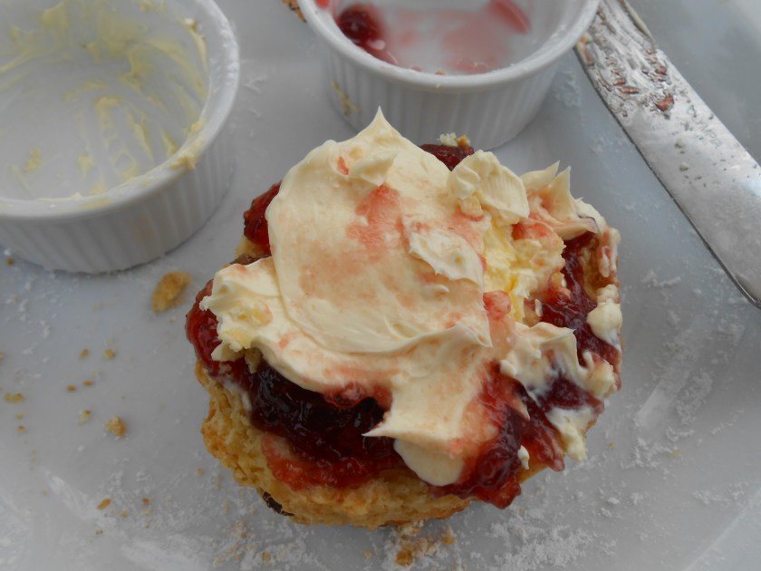 Scone at Quarr Abbey Tea Garden